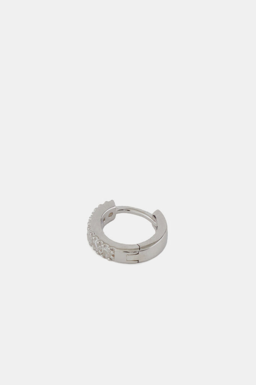 Serge Denimes Silver Zirconia Hoop Earring - Notre