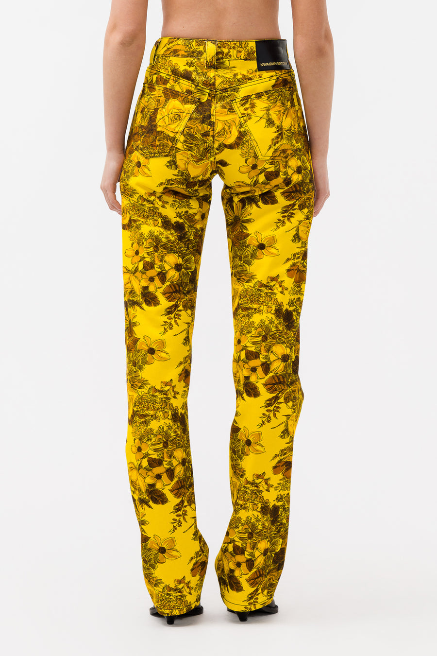 Yellow sales denim pants