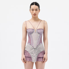Miaou - Women's Aphex Corset in Bristol Plaid