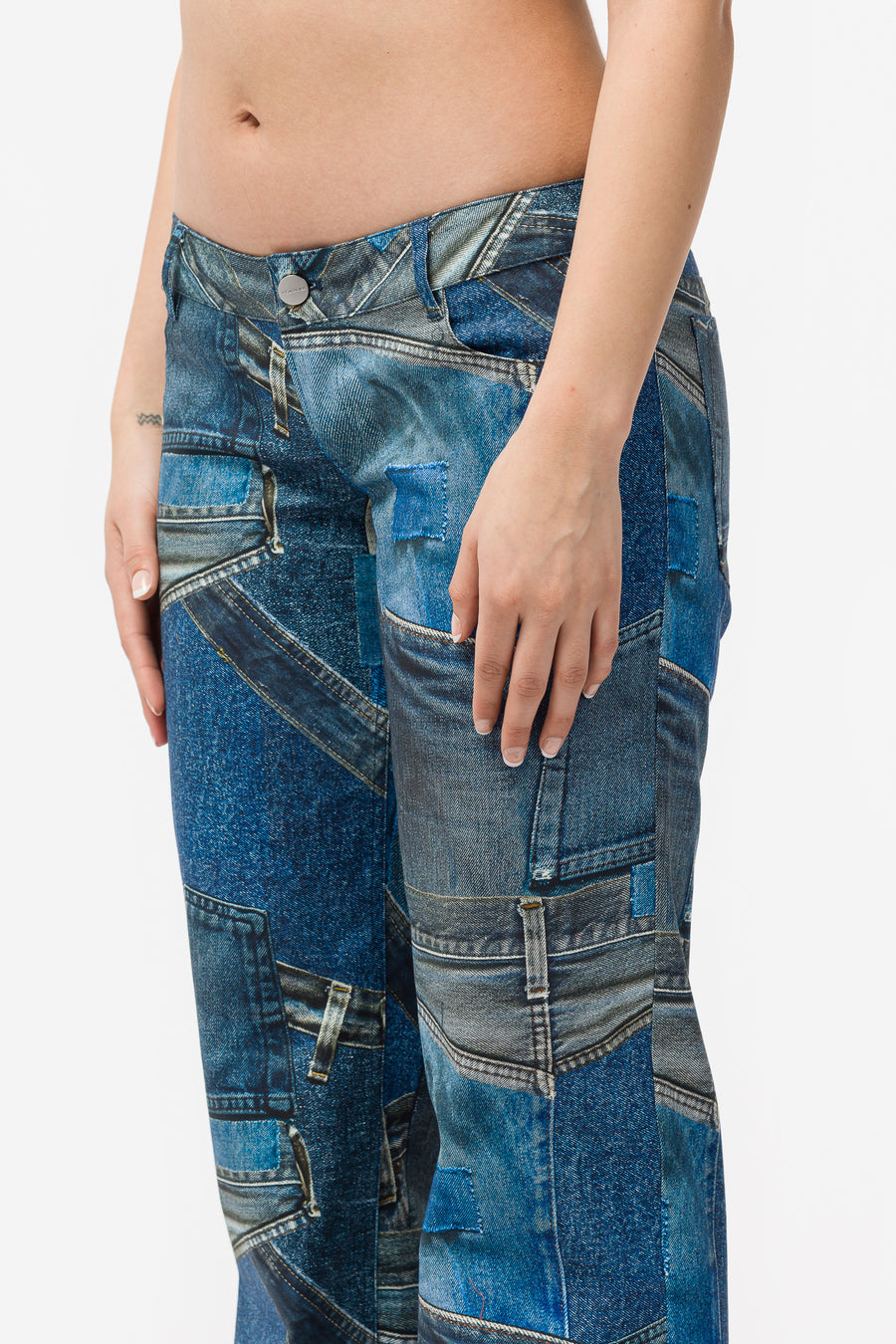 Dolce & Gabbana Baggy Patchwork Denim Jeans in Blue for Men