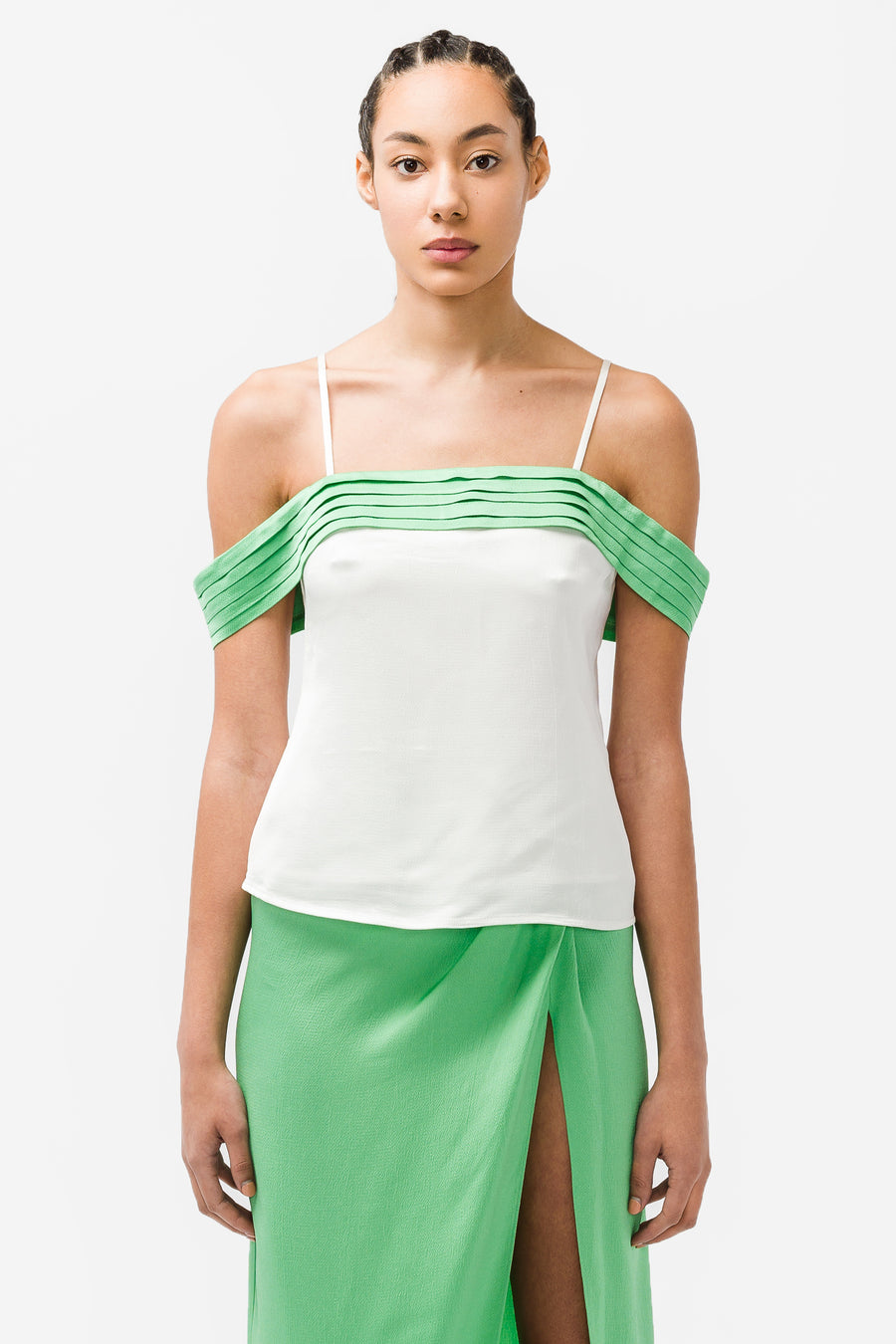 ANNA QUAN Esme Off-The-Shoulder Top in White - Notre