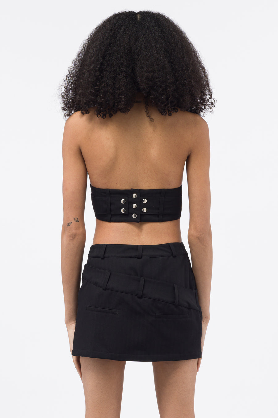 Pressiat Vinyl Halter Top in Black - Notre