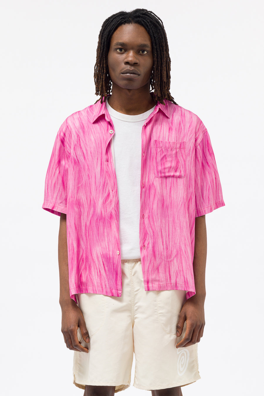 Fur Print Shirt in Pink